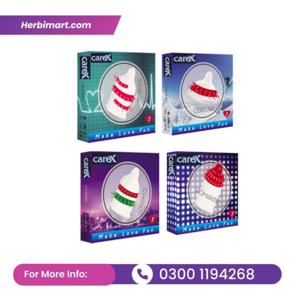 4 Colour Carex Chirk Spike Condom In Pakistan